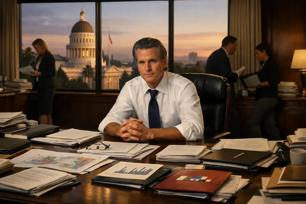 The Race for Democratic Party Leadership: Newsom Leverages His Final Year as Governor to Consolidate the Moderate Electorate